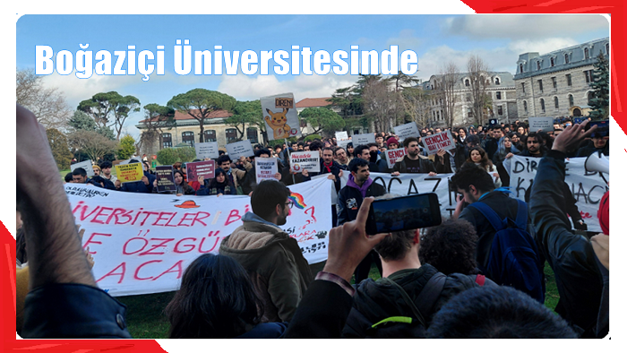 Boğaziçi Rektörlüğü basın açıklamasına Engelleme!